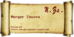 Merger Zsuzsa névjegykártya